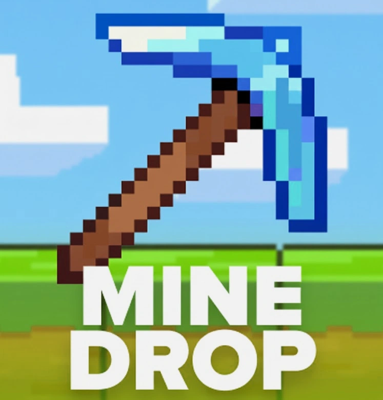 Mine Drop blaue Spitzhacke