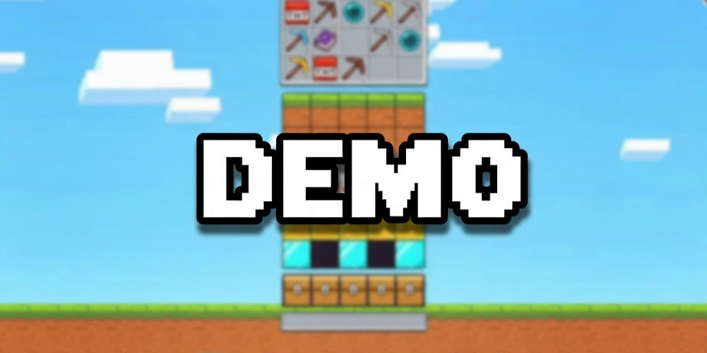Mine Drop Demo über Pixelblöcken